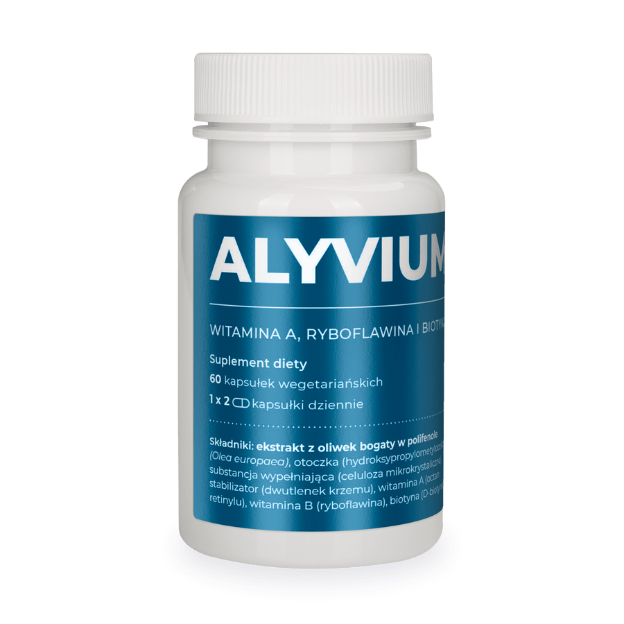 ALYVIUM - ekstrakt z oliwek, witamina A, ryboflawina i biotyna Visanto